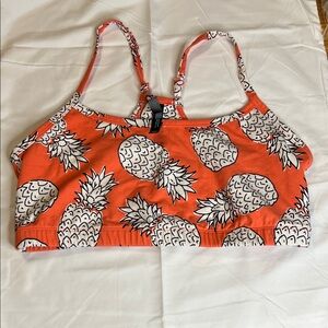 Torrid Orange Pineapple Print Crop Top